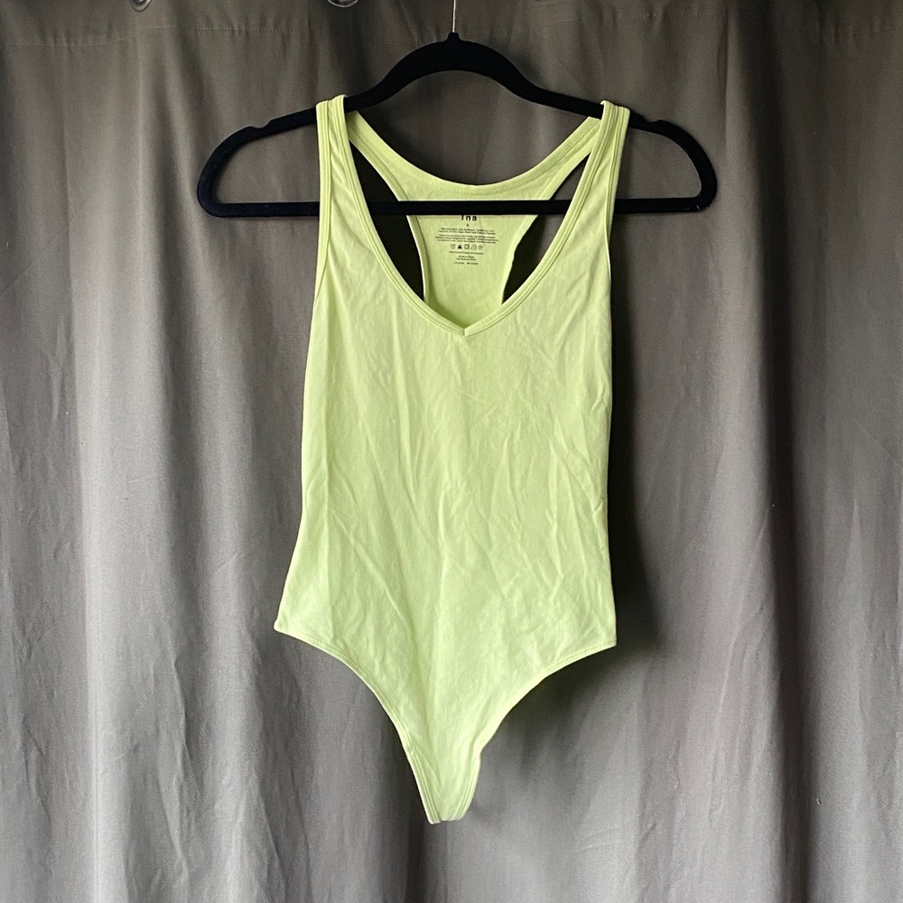 Aritzia TNA Fluorescent Green Bodysuit